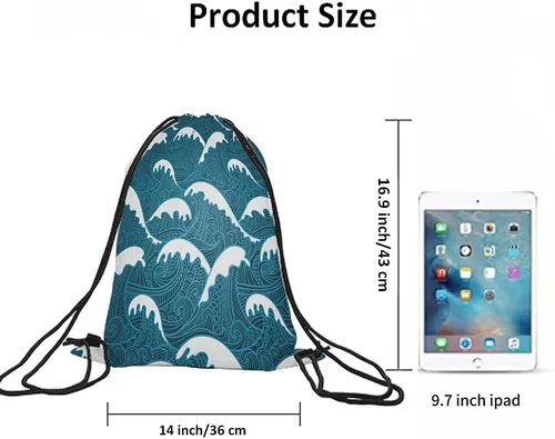 Vista 6 de Beabes Bolsas de béisbol con cordón, mochila deportiva para gimnasio, bolsa con cordón, Multi-a08, Mochilas de viaje