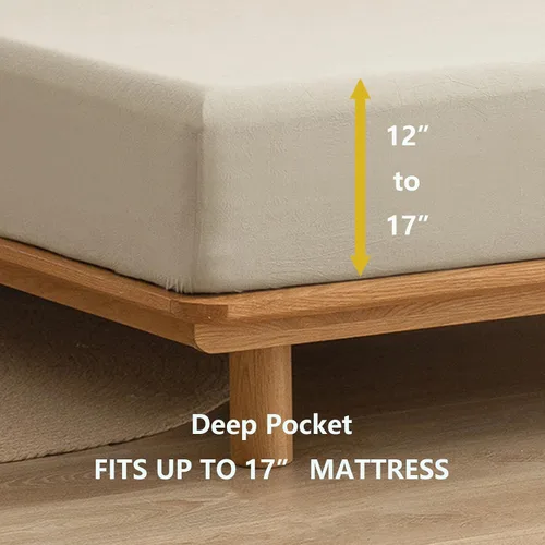 Vista 7 de BESTOUCH Juego de sábanas 100% algodón lavado, tacto de lino, súper suave, cómodo, elegante, ligero, juego de ropa de cama de 3 piezas, color gris
