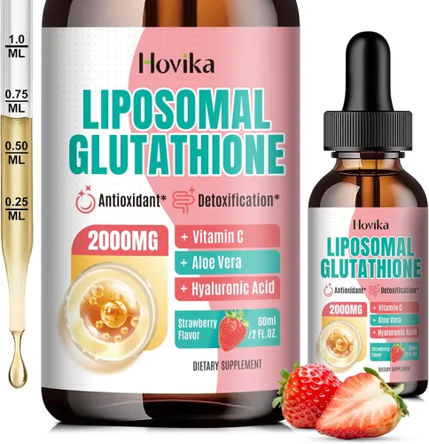 Vista 8 de Suplemento de glutatión liposomal de 2000 mg, gotas de glutatión líquido con vitamina C, antioxidantes maestros para el sistema inmunológico
