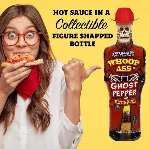 Vista 6 de Juego de regalo de salsa picante de pimienta fantasma y salsa picante Carolina Reaper de primera calidad, empaquetado en botellas coleccionables