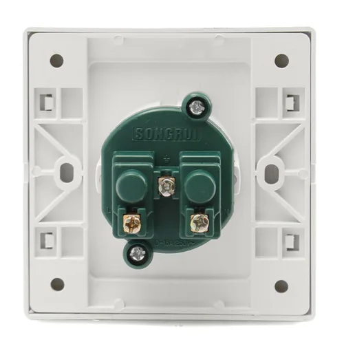 Vista 3 de Solo UE alemán estándar enchufe eléctrico enchufe pared toma de corriente panel 16A europeo agujero redondo toma de corriente AC 250V