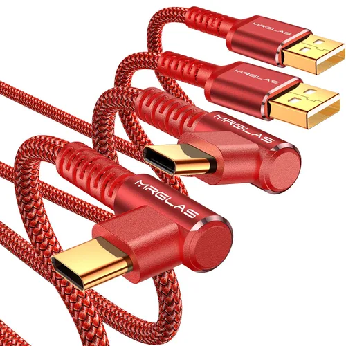 Vista 15 de MRGLAS Cable USB C 3.2A, cable USB a USBC (paquete de 4), cable de carga Gris