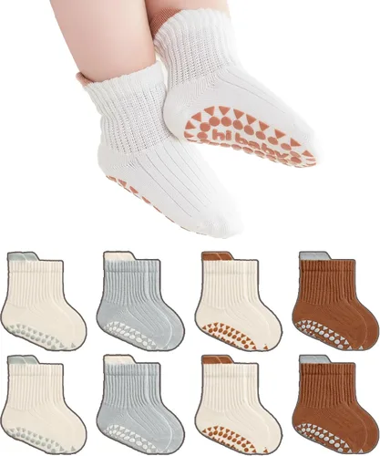 Vista 7 de BISOUSOX Baby Girl Socks 0-6 6-12 Months, Toddler Christmas Non Slip Grippy Socks with Grips Newborn Infant 1-3T 4T 5T