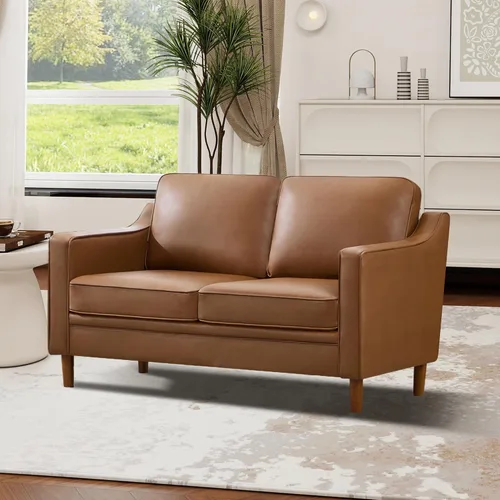 Vista 17 de Kingfun Sofá en Forma de L de 88", Sofá Seccional de Chenilla, Sofás Modernos de Mediados de Siglo con Marco de Madera Maciza para Sala de Estar