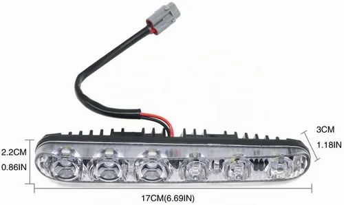 Vista 4 de Juego de 2 piezas de luces LED de alta potencia para conducción diurna, faros antiniebla LED para coche, ajuste universal