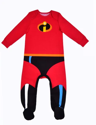 Vista 2 de Disney The Incredibles Jack-Jack - Conjunto de body y gorra para niños recién nacidos y bebés, color rojo
