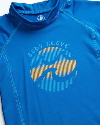 Vista 4 de Body Glove Conjunto de natación para niños, 4 piezas UPF 50+ traje de baño y camiseta de protección para niños (tallas 4-12)