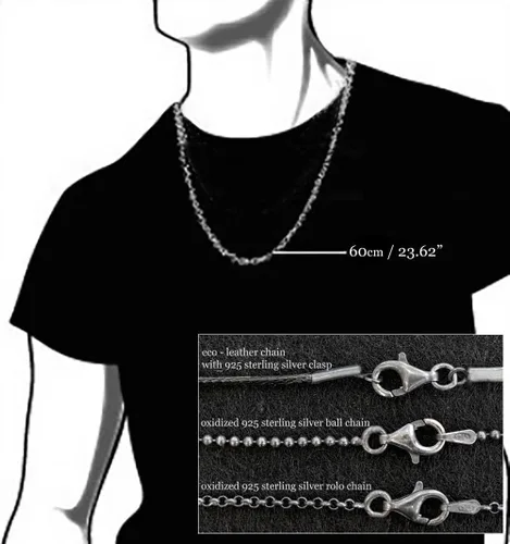 Vista 5 de Handmade Pendant on cord Necklace sterling silver cross necklace for men pendant men nail cross pendant cross pendant chain gothic punk rock
