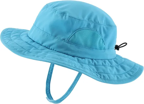 Vista 22 de Connectyle Sombrero de sol para niños y niñas, sombrero de pescador de ala ancha UPF 50+, sombrero de protección solar, sombrero transpirable