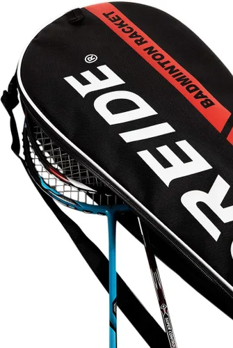 Vista 4 de 2 raquetas de tenis, bolsa de transporte portátil de raqueta de bádminton, bolsa de raqueta de raquetbol, funda de raqueta de tenis deportiva