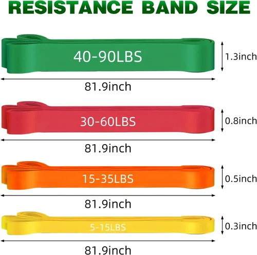 Vista 2 de Resistance Bands for Working Out, Pull Up Assist Bands Set, Workout for Women and Men, Exercise Bands,Training, Plasticity, Physical Therapy at