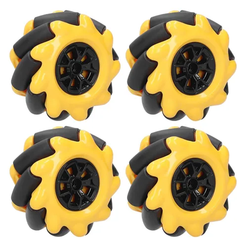 Vista 6 de Mecanum Wheel Robot Kit con ruedas omnidireccionales de 2.362 in para proyectos STEM de motor TT Construir autos inteligentes y robots