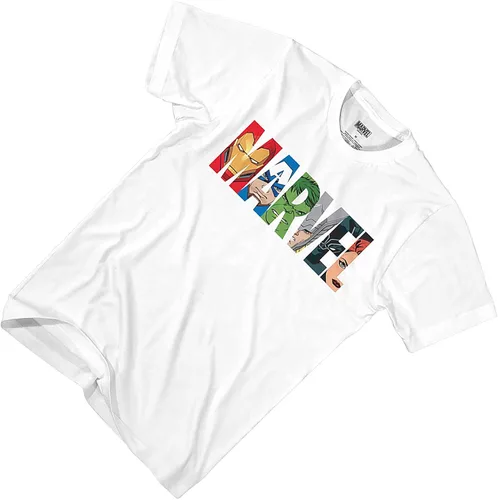 Vista 4 de Marvel - Camiseta clásica para hombre, diseño de Spiderman, Ironman, Capitán América y Hulk