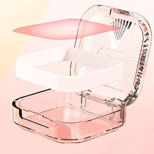 Vista 6 de Estuche para dentadura postiza, buen sellado, de alta capacidad, portátil, impermeable, ligera, de lujo, para uso diario, regalo especial