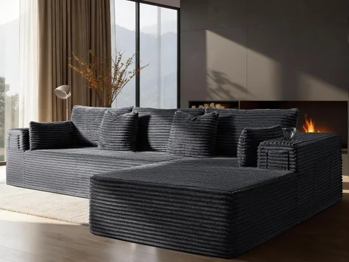 Vista 132 de Sofá modular de gran tamaño de 108 pulgadas, cómodo sofá deshuesado en forma de U para sala de estar, asientos extra profundos, sin montaje, sofá