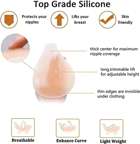 Vista 3 de Lily Lift - Sujetador oculto con cinta adhesiva de silicona oculta con correa (DDD)