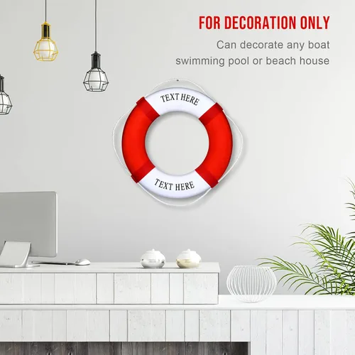 Vista 6 de Anillo de preservador de vida personalizado, decoración de casa con nombre personalizado, Plástico