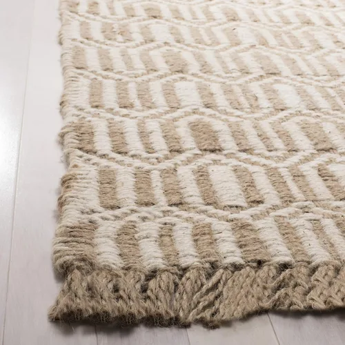 Vista 3 de SAFAVIEH Natural Fiber Collection - Alfombra decorativa de 2 x 3 pies, natural y marfil, hecho a mano, estilo bohemio con flecos, ideal para zonas