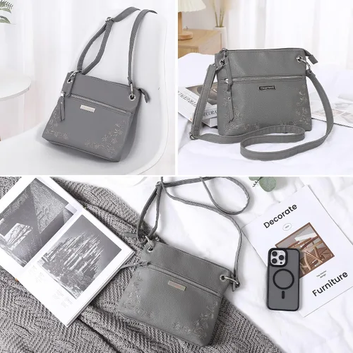 Vista 6 de Clearlove Bolsos de paja para mujer, bolso de mano tejido a mano con asa superior, bolso portátil de hombro casual