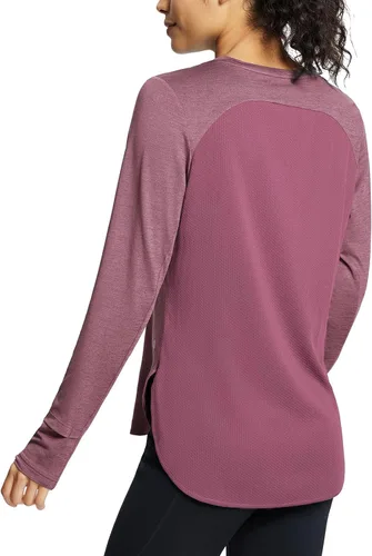 Vista 3 de BALEAF Camisetas de entrenamiento de manga larga para mujer, de secado rápido, UPF 50+ ligeras