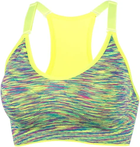 Vista 29 de Medium Support and Removable Pad Tank Top Racerback Post Surgery Sports Bras for Women Albaricoque/Negro/Gris