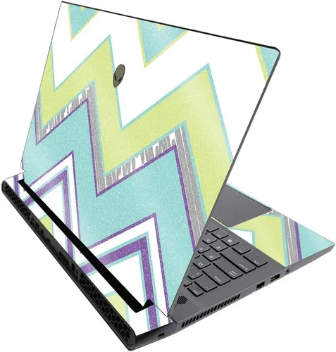 Vista 706 de MightySkins - Skin brillante con purpurina para Alienware M17 R3 (2020) y M17 R4 (2021) - Diversión de los años 90 Acabado duradero con purpurina