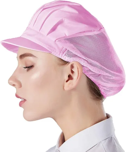 Vista 10 de Nanxson 3 piezas Gorra de chef para cocina, gorro de cocina, redes para el cabello de malla, servicio de alimentos CF9033 Negro*3 piezas