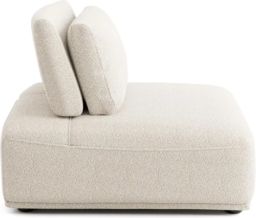 Vista 11 de Furniture of America Tatiana Modern Boucle - Sofá modular de 2 plazas con respaldo ajustable para sala de estar, oficina, combinación libre Boucle