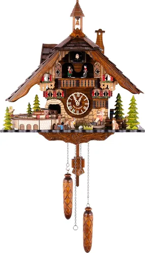 Vista 2 de Cuckoo Palace Reloj Cuco Deer Park Mill Station Chalet-Style 13.0 in Cuarzo Movimiento