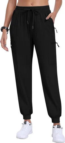 Vista 2 de MoFiz Pantalones cargo de senderismo para mujer, de secado rápido, casual, para viajes, para exteriores