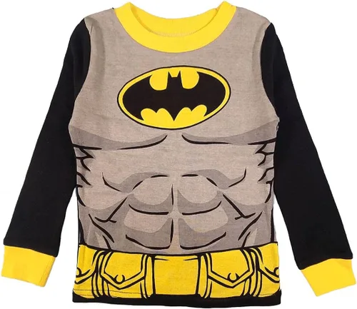 Vista 2 de DC Comics Conjunto de pijama de cuatro piezas de Batman para niños pequeños