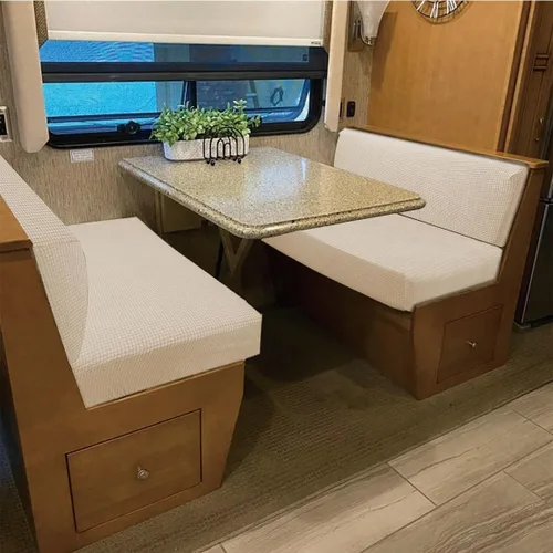Vista 5 de Funda elástica para cojines de comedor de caravana, asiento de cabina de sofá jacquard para banco de automóvil de cámper