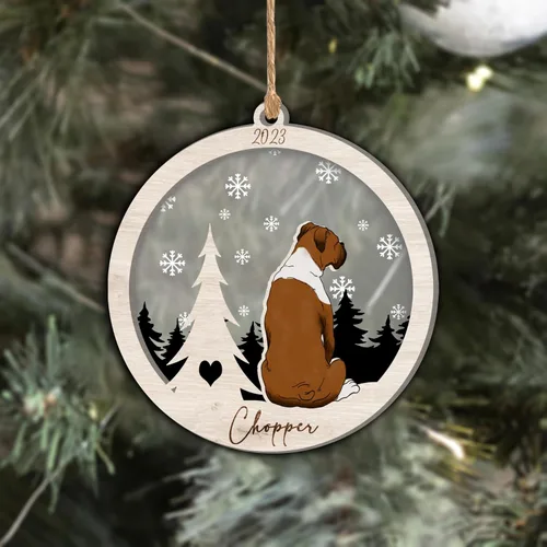 Vista 237 de Nazenti Adorno de Navidad conmemorativo personalizado, regalo personalizado de recuerdo de perro, condolencias por pérdida de mascotas, sabueso