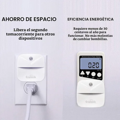 Vista 6 de Luz nocturna, luces LED de noche enchufables a la pared, luces nocturnas con detección de atardecer a amanecer, tamaño compacto sin deslumbramiento