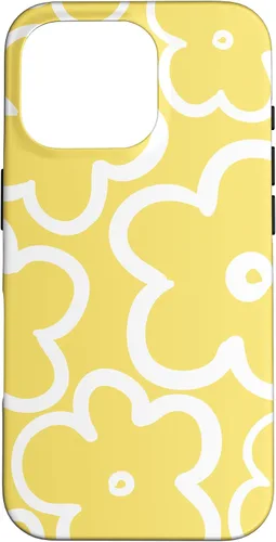 Vista 20 de iPhone 16 Cute Flower Pattern Wildflower Lemon Yellow and White Floral Case