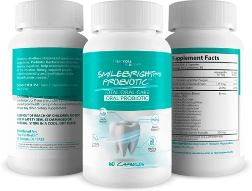 Vista 4 de Smile Bright Pro - Nuestro mejor probiótico oral para el cuidado bucal total, probióticos orales para el mal aliento bucal, probióticos