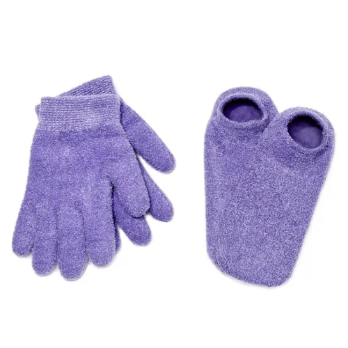 Vista 11 de NatraCure Mangas y Guantes de Gel Hidratante para Talón y Manos - Lavanda (para Piel Seca, Manos, Pies y Cutículas)