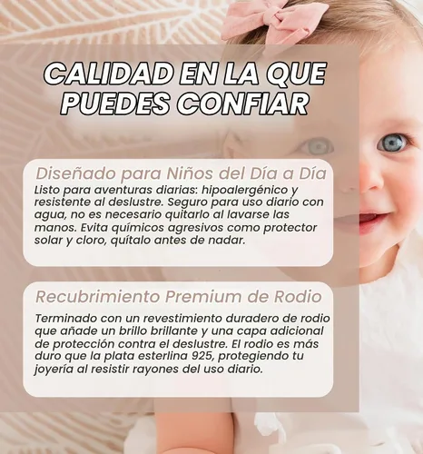 Vista 7 de Pendiente de plata de ley para niña con perlas cultivadas en gota y cierres de rosca Blanco