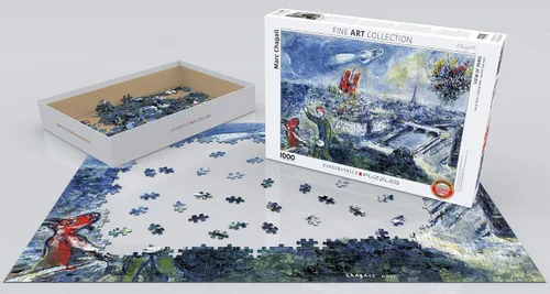 Vista 3 de EuroGraphics (EURHR Le Bouquet De Paris by Marc Chagall - Rompecabezas de 1000 piezas, 1000 piezas, rompecabezas (6000-0850)