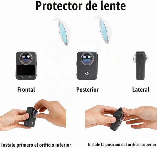 Vista 2 de PellKing Protectores de lente para DJI Osmo 360, protector de lente con funda de cámara y protector de pantalla, kit de accesorios para cámara
