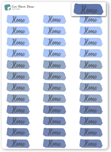 Vista 12 de Home Planner Stickers Remote Work Itinerary Track Adult Productivity Tools Calendar Reminders, Time Management, Adulting Schedule Tracker