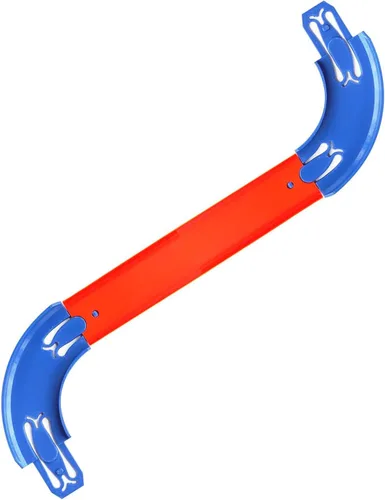 Vista 4 de Racetrack Connectors Compatible with Hot Wheels, 90° Banked Turn Pieces Piezas curvadas compatibles con Hot Wheels, 4 paquetes, azul