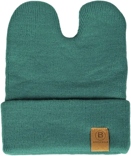 Vista 3 de Gorro de punto unisex con orejas de conejo y gato para bebés y niños