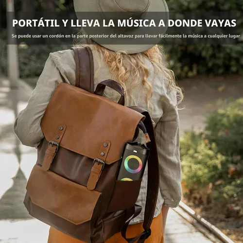 Vista 6 de DONOW Altavoz Bluetooth portátil 30W sonido estéreo, aumento de graves Negro