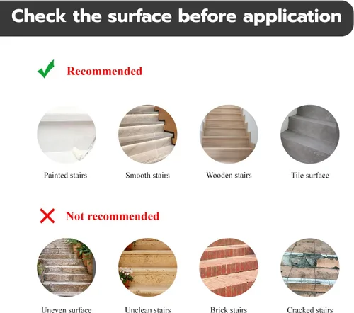 Vista 7 de funlife 7 calcomanías autoadhesivas de papel de contacto para escaleras, calcomanías autoadhesivas para escalones, decoración de oficina en casa