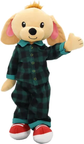 Vista 3 de Muñeca de Bebé Suave Plushible, Perro de 18 Pulgadas - Muñeca de Trapo de Peluche con 2 Conjuntos de Ropa, Mi Primer Juguete de Peluche para Niñas