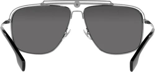 Vista 4 de Versace Gafas de sol para hombre marco de metal lentes de espejo gris oscuro polar 2402in