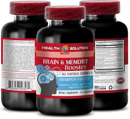 Vista 2 de cerebro y memoria - potenciador de cerebro y memoria - aumenta la velocidad de procesamiento, suplemento de claridad mental y enfoque, suplemento