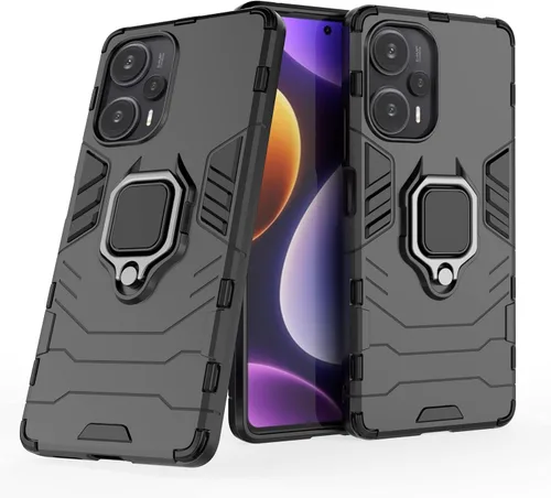 Vista 2 de Funda para Xiaomi Poco F5 5G, soporte magnético para automóvil para Xiaomi Poco F5 5G 23049PCD8G/Redmi Note 12 Turbo 5G 23049RAD8C0 Case Negro
