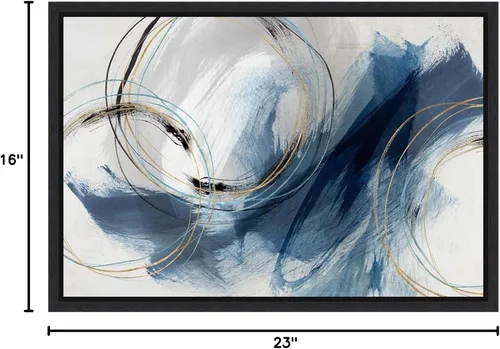 Vista 7 de Amanti Art Isabelle Z - Lienzo enmarcado para pared, 16 x 23 pulgadas, diseño de desvío, lienzo enmarcado para pared, arte abstracto, decoración